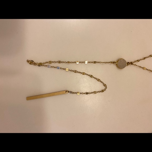 Gold lariat necklace - Picture 5 of 5